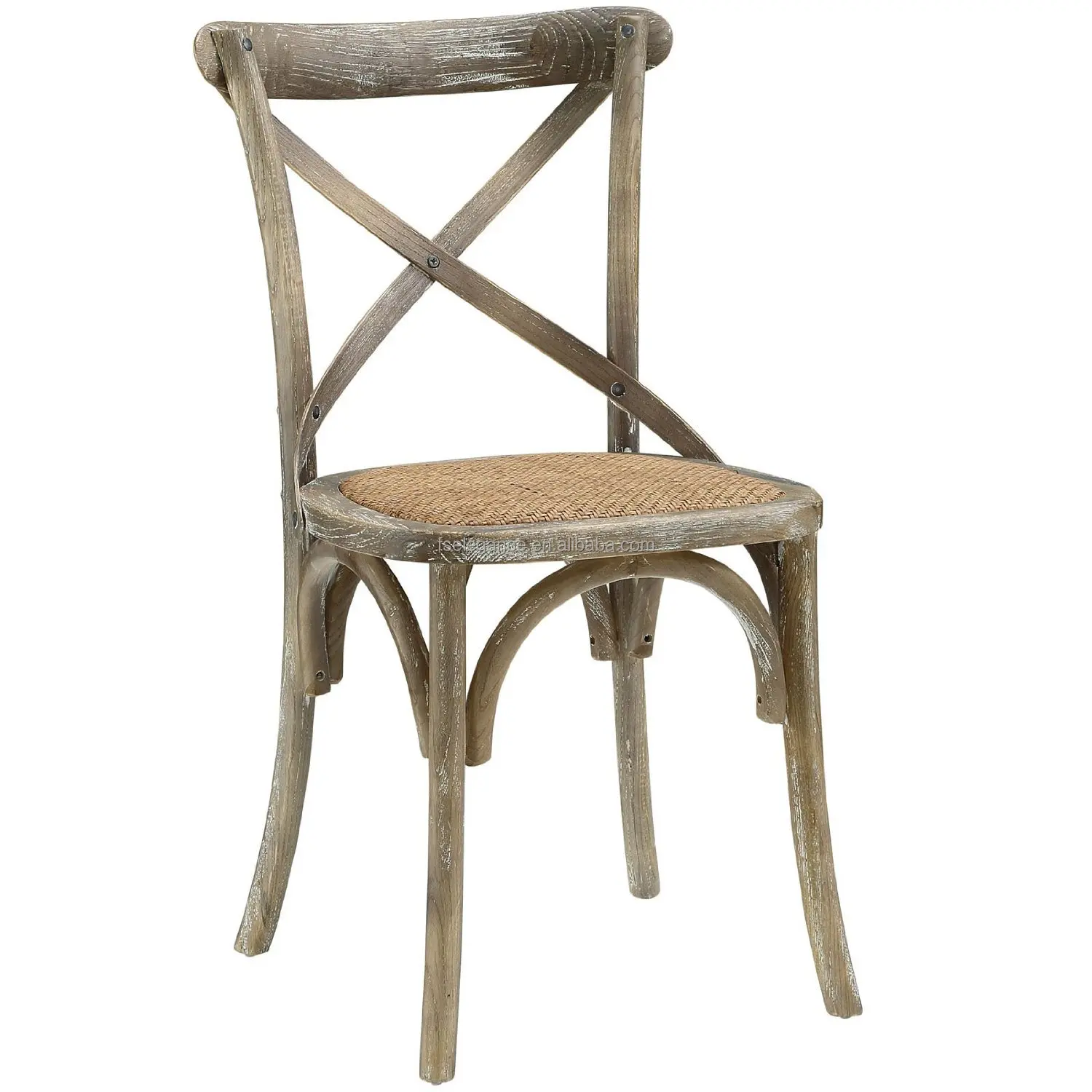 Wholesale high quality vintage stackable hotel restaurant used oak wooden or metal dining x back cross back chair