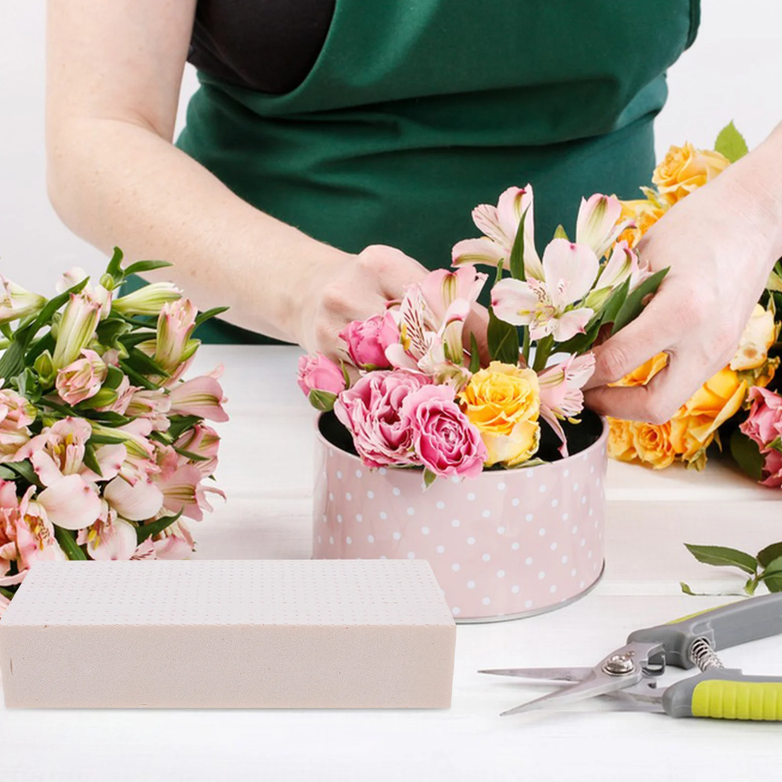 كتلة رغوة الزهور لترتيبات الزهور، رغوة ناعمة خفيفة الوزن للزهور الاصطناعية الطازجة، لوازم بائع الزهور، زهور حرفية #5