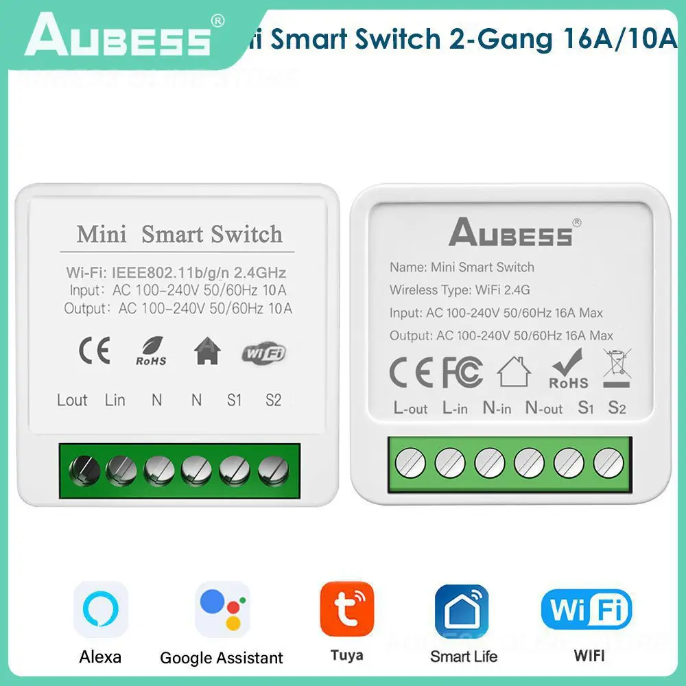 

Breaker Switch Module Remote Control Mini Smart Switch Smart Home Automation Wifi Wireless Switches Tuya 10a Timer