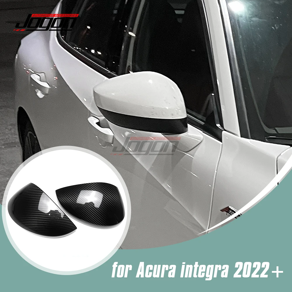 Carbon Fiber Car Side Wing Mirror Covers Rear View Mirror Covers Trim For Acura Integra A-Spec Type S 2022 2023 2024 2025