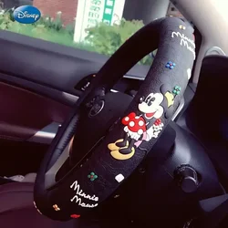 Disney Fashion boy girl Mickey Minnie Cartoon Four Seasons Universal Car Steering Wheel Cover Car Interior Handlebar Cover