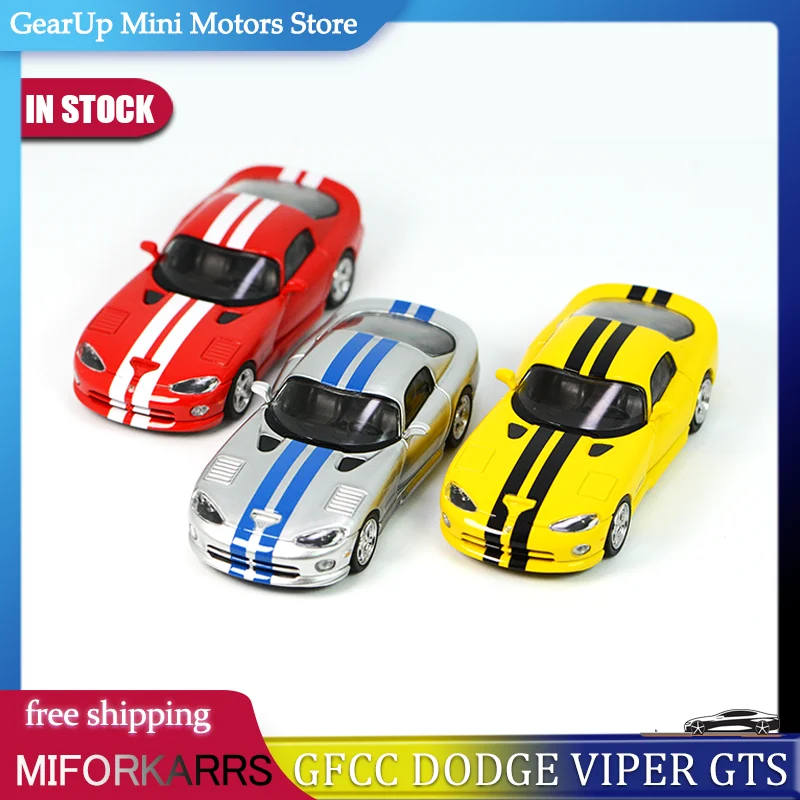 

New In Stock Gfcc 1:64 Dodge Viper Gts Alloy Miniature Diecast Model Dodge Viper Sports Muscle Car Model Toys Kid Ornament Gift