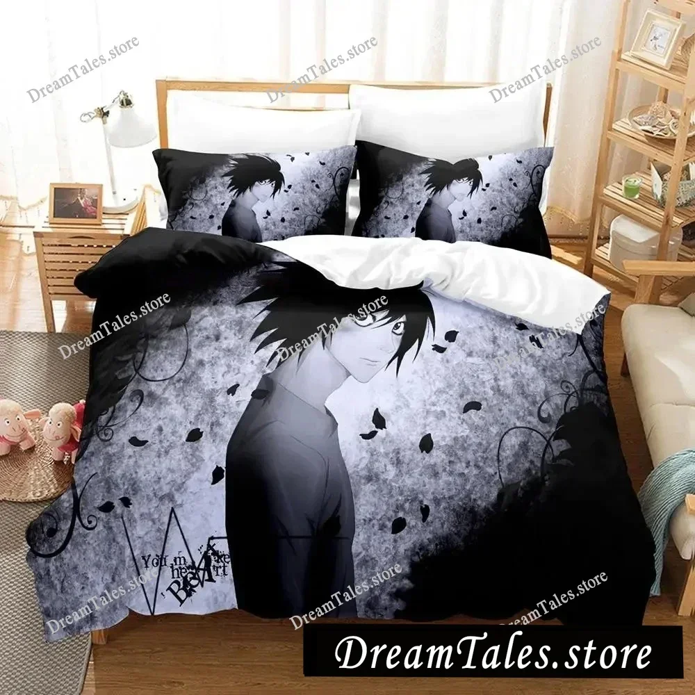 

Home Textile Cartoons Death Note Cover Duvet Cover Pillow Case Boy Girl Polyester Bedding Set King Queen Twin Size Luxury Gift74