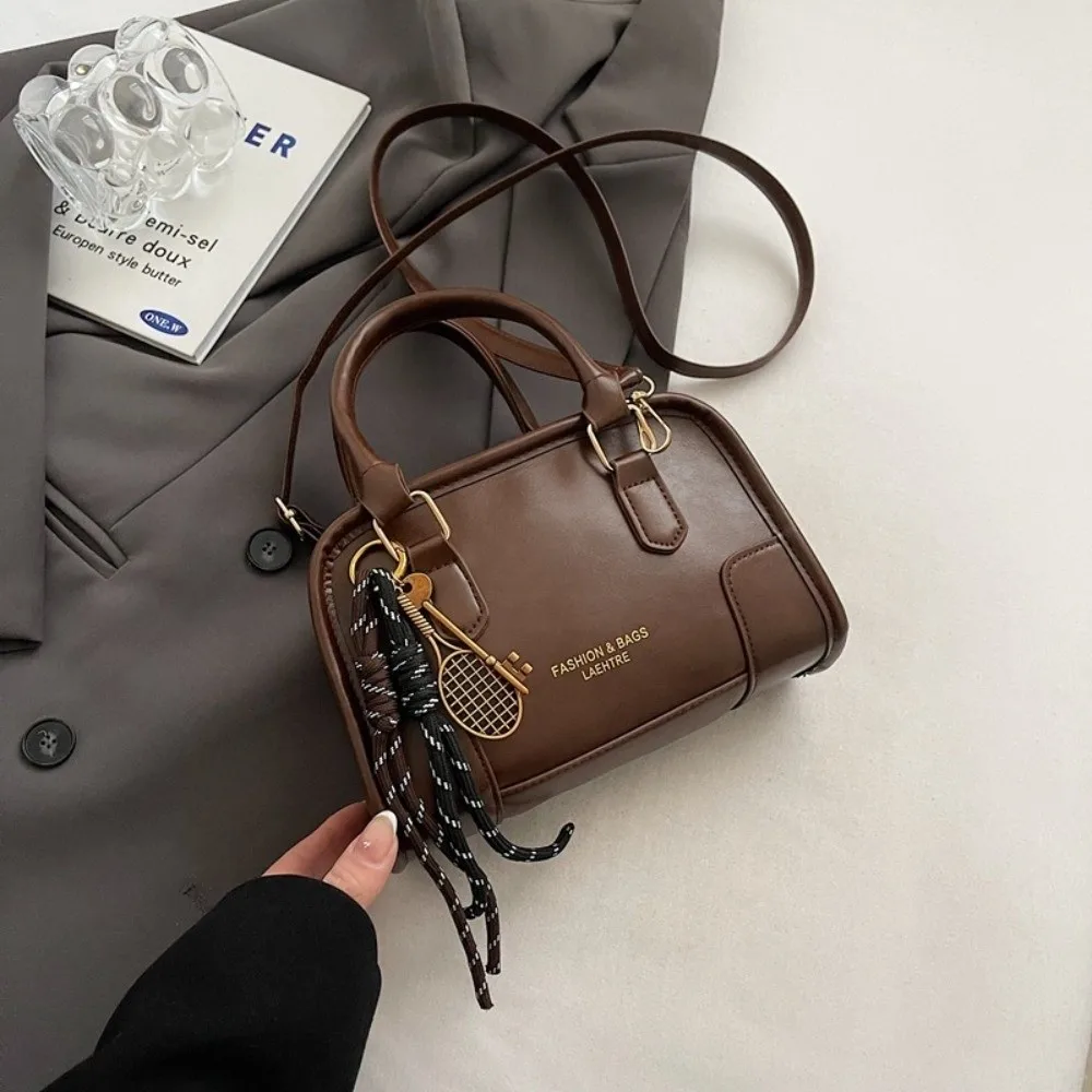 Neue Retro Mini Boston Tasche Quadratische Form PU-Leder Kleine Quadratische Tasche Schulterriemen Lässige Umhängetasche für Damen – Detail 4
