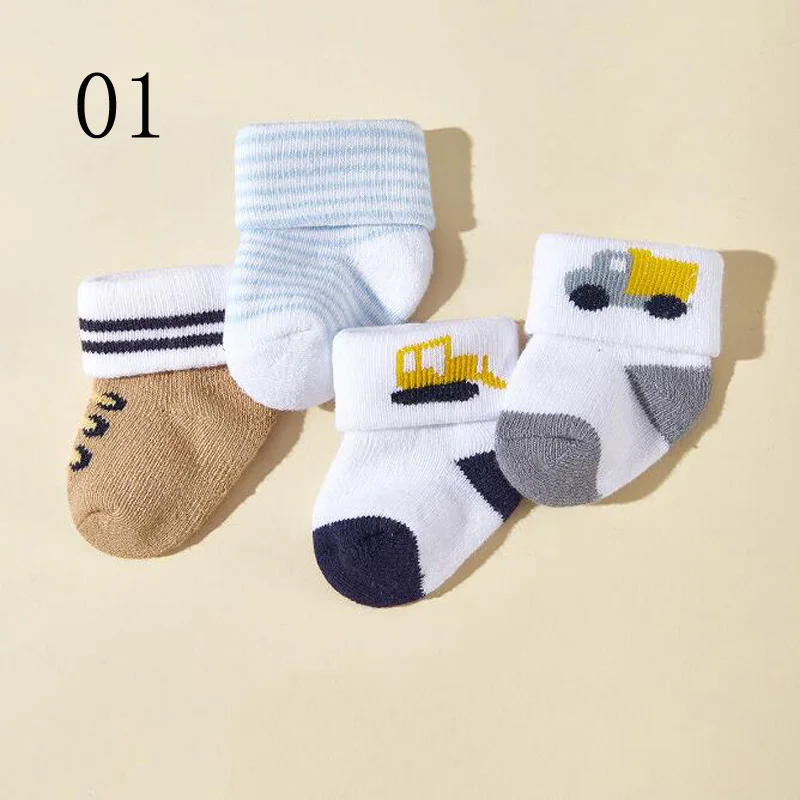 4Pair/lot New Boys\' and Girls\' Autumn/Winter Thick Warm Socks