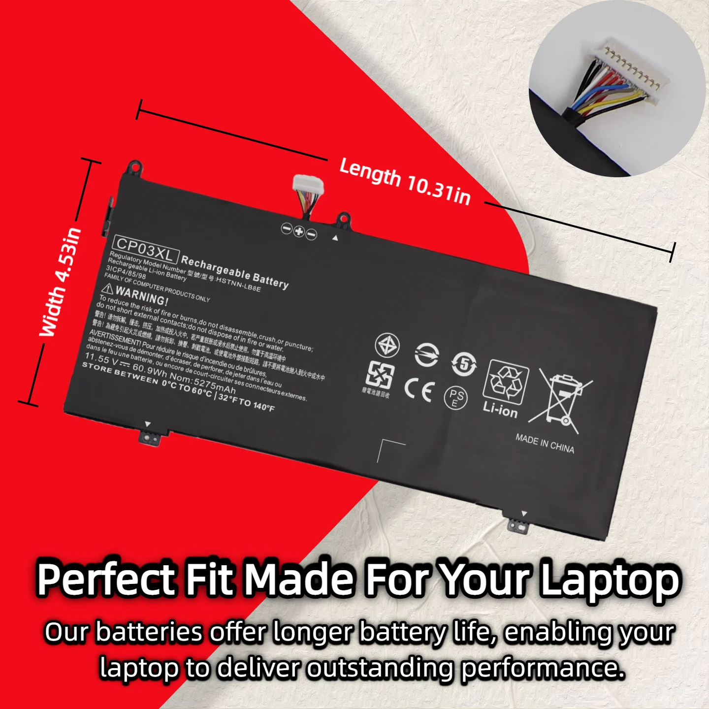 الجملة والتجزئة ❗ ❗ ❗ بطارية CP03XL لجهاز HP Spectre x360 13-ae049ng 13-ae040ng 13-ae052nr 929066-421 929072-855 HSTNN-LB8E #4