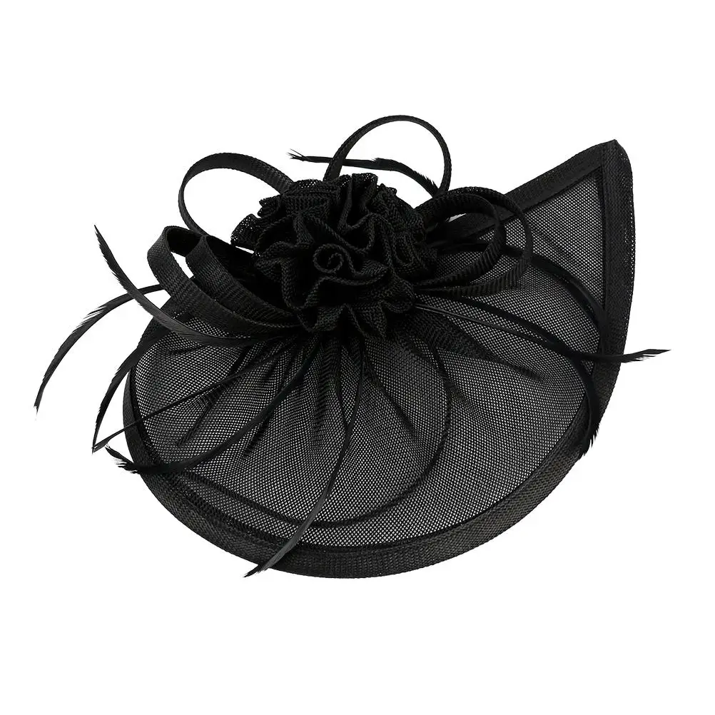 Mesh Top Hat Cocktail Tops Dress Banquet Decorative Headband Hats Headwear Imitation Hemp Veil Tea