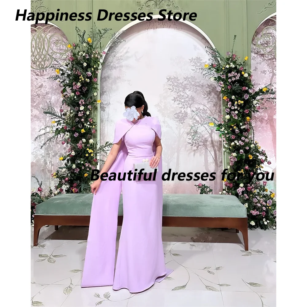 Vestidos de fiesta elegantes personalizados con cuello redondo, vestido drapeado de sirena para compromiso, ocasión a medida, vestidos largos de Arabia Saudita