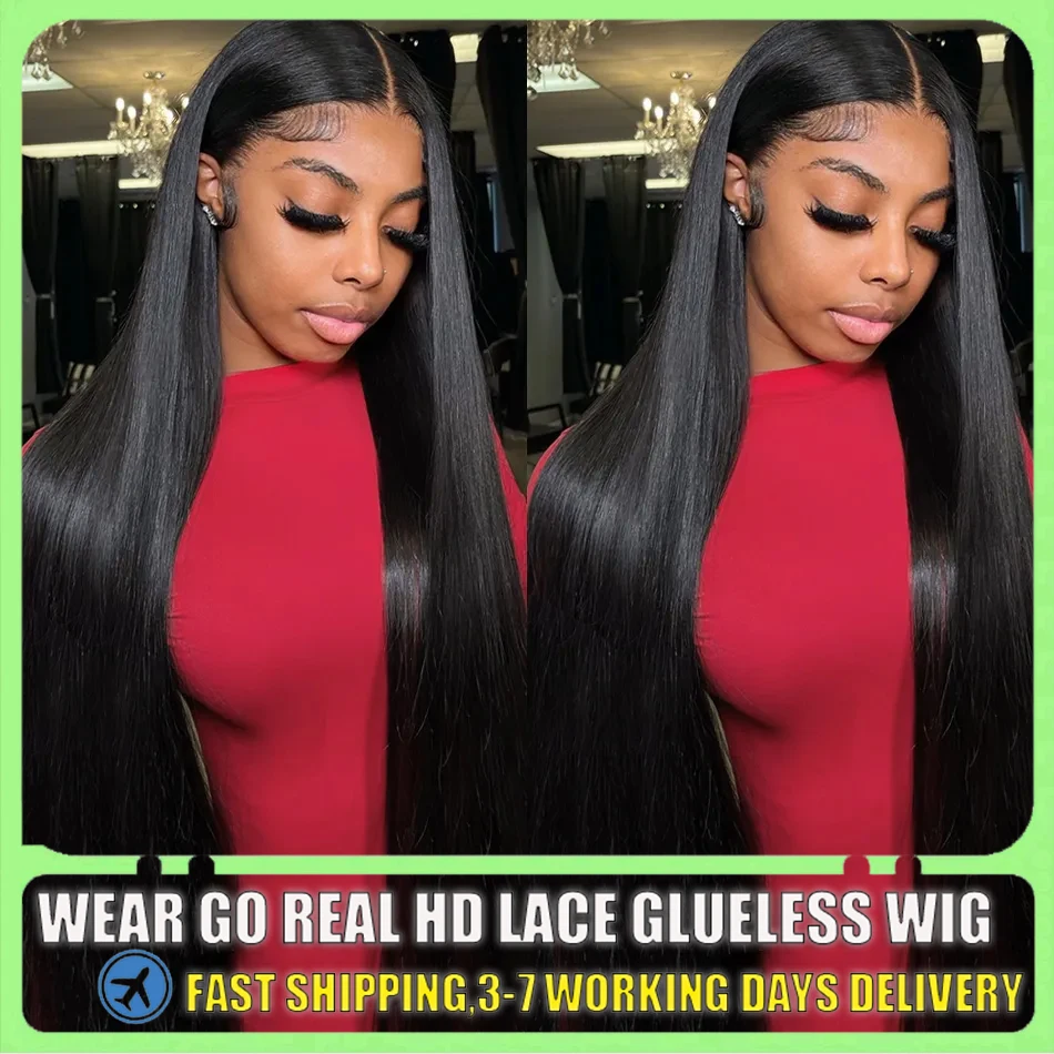 

13x4 13x6 Hd Lace Frontal Wig 30 32 34 Inch Straight Lace Front Wig Human Hair Lace Frontal Wig Gluless Closure Wig For Women