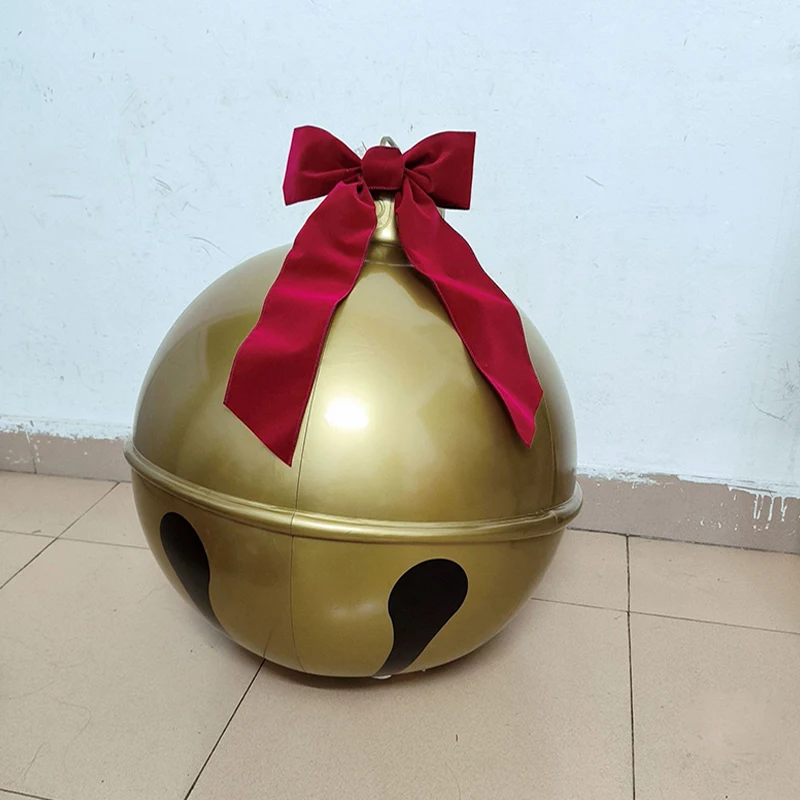 New Christmas Decorative Bell Balloons 60cm Inflatable Toy Ball Pvc Giant Big Large Balls Home Garden Ornaments Festive Decor