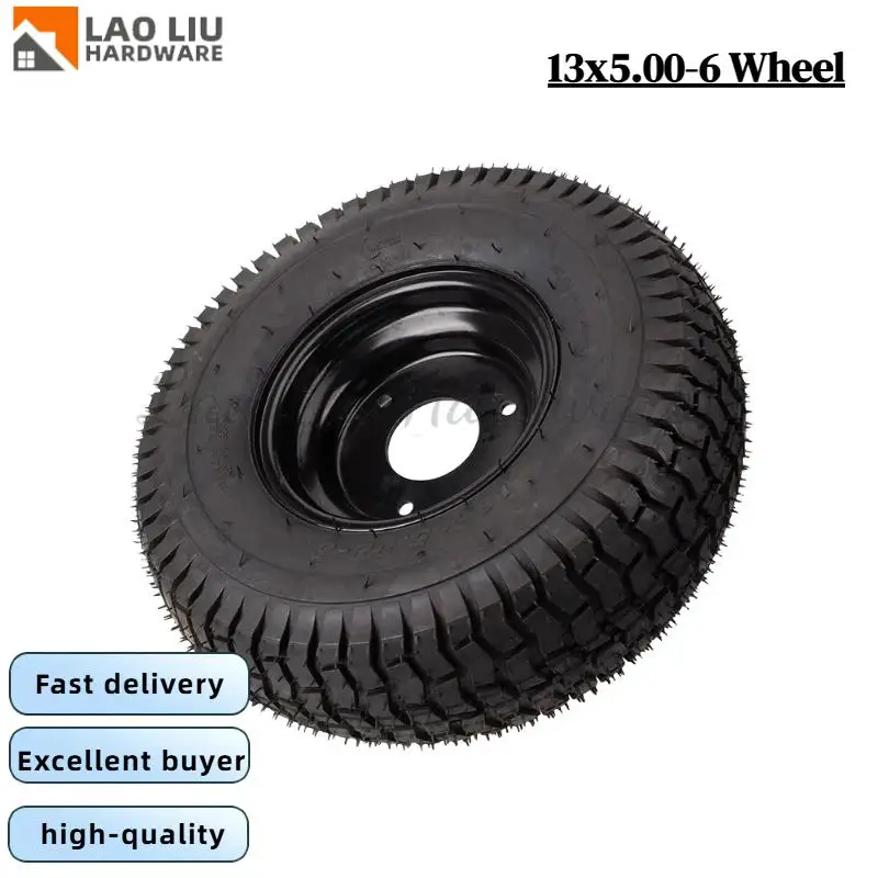Premium Heavy Duty 13x5.00 i 6  ATV Tire  i  6in Anti Slip Tubeless Vacuum Tyre with Black Rims Compatible with Go Kart & Golf Cart