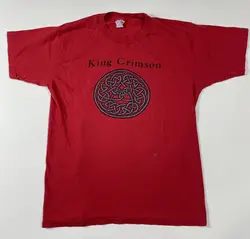 Vintage King Crimson Discipline T Shirt Genuine Eg Records 1981 Medium Red