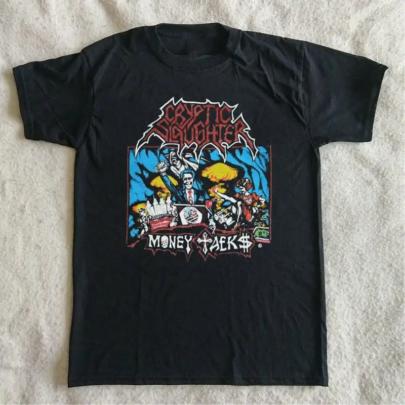 

Футболка CRYPTIC SLAUGHTER 1987 TOUR Money Teak Band, полный размер S 5XL