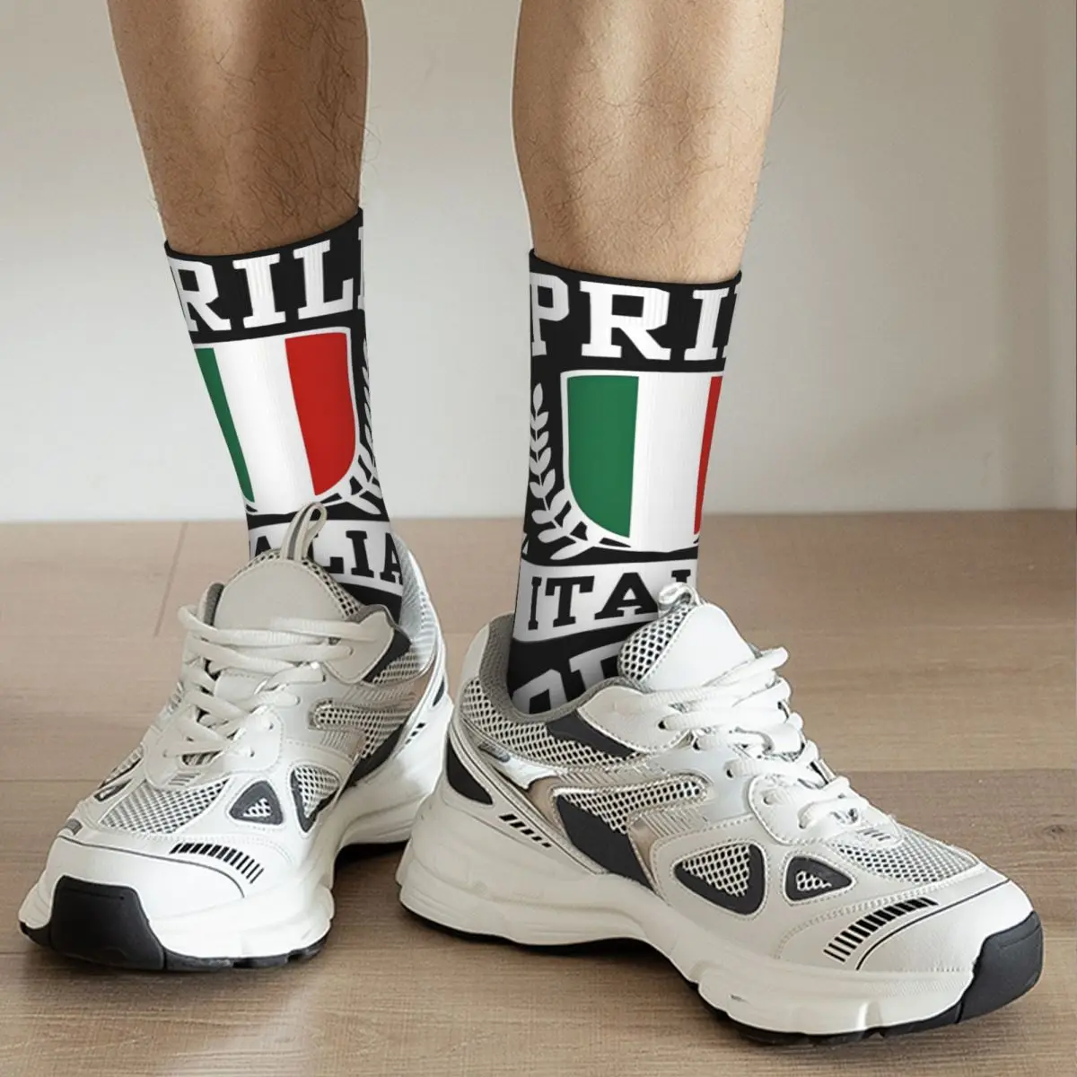 Lustige glückliche Fan Fan Herren Socken Retro Harajuku A-Aprilia Street Style Neuheit nahtlose Crew verrückte Socke Geschenk gedruckt