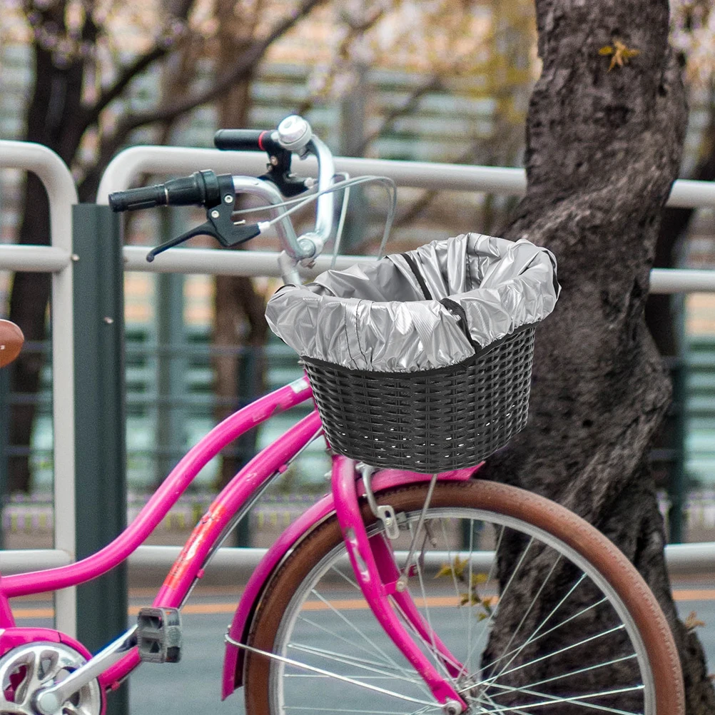 

2pcs Waterproof Bicycle Basket Rain Cover Lightweight Wear Resistant Cycling Liner Oxford Cloth Fits Most Bikes Front Rear
