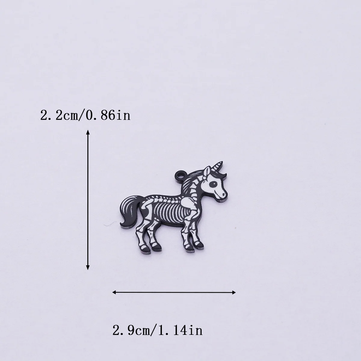 2pcs Gothic Unicorn Skeleton Charms For DIY Jewelry Making Handmade Earrings Bracelet Necklace Accessories