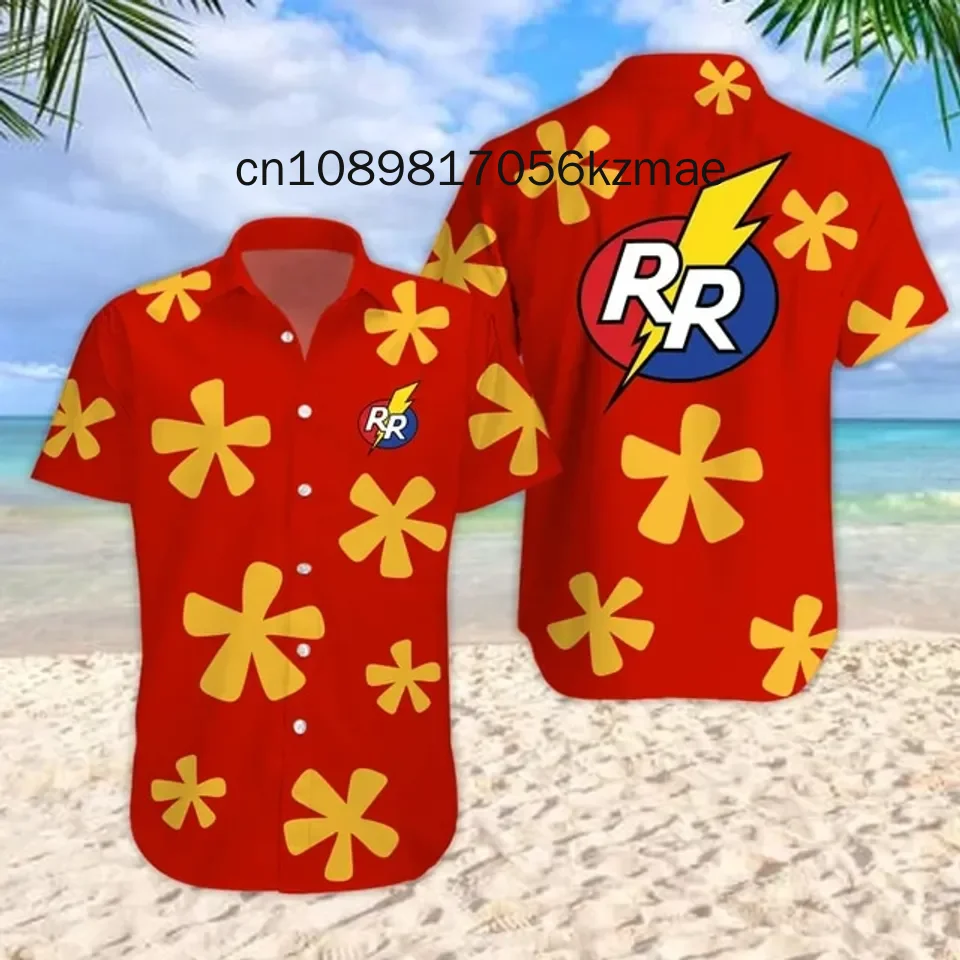 2024 New Chip n Dale Christmas Hawaiian Shirt Men Women Short Sleeve Shirt Disney Hawaiian Shirt Fashion Breathable Shirt