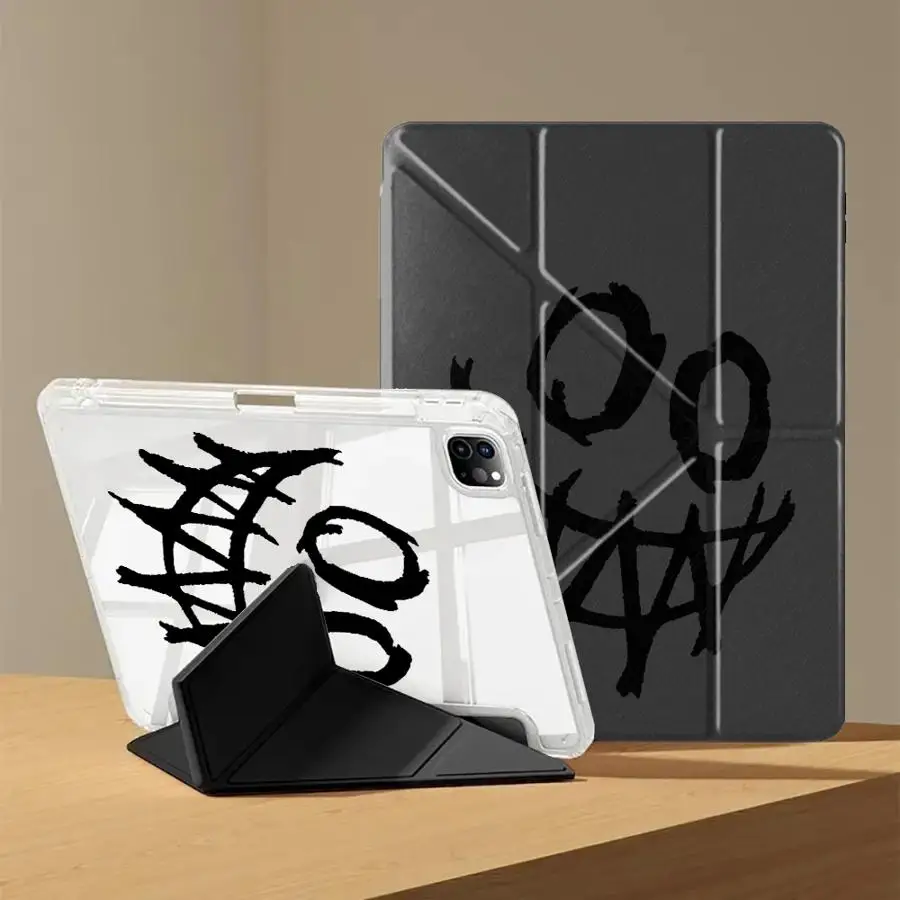 

Cool Graffiti Face Y-Fold Holder Cover Tablet Case For iPad Mini 6 7 Air 4 5 M3 M2 1 2 M4 11inch Pro 11th 10th 9th 8th 7th