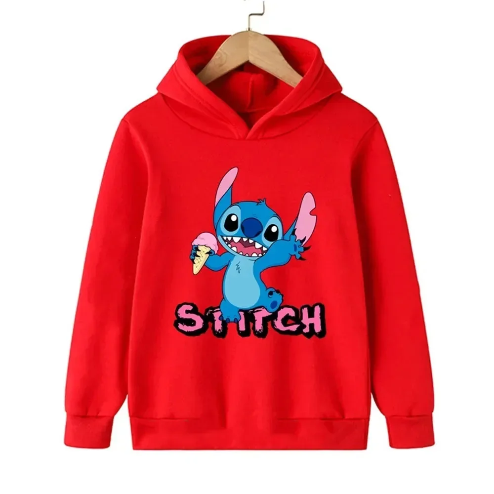 Kawaii Women\'s Sweatshirts Funny Stitch Cartoon Print Hoodies Women Harajuku Autumn Cute Anime Streetwear Hoody Female Hoodie