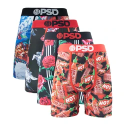 4Pcs Fashion Print Men Underwear Boxers Cueca Male Panties Lingerie Men Underpants Boxershorts Sexy Man Boxers Briefs Trunks