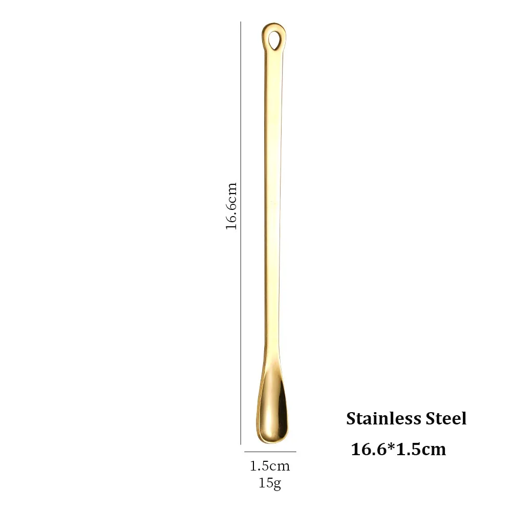 

Титановая/нержавеющая ложка для перемешивания кофе и чая, мини-ложка для смешивания с длинной ручкой, портативная экологически чистая посуда