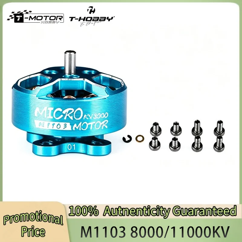 

T-HOBBY T-MOTOR M1103 Micro Brushless DC Motor KV8000 KV11000 Suitable for 1.6-2.5 Inch FPV Whoop 2-3 Inch Toorhpick Extra