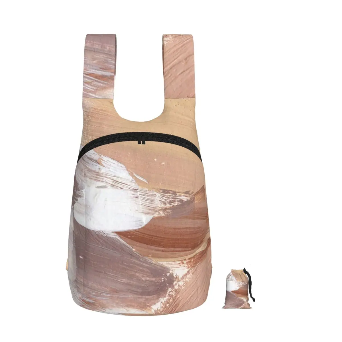 Mochila con pintura abstracta en acuarela en tonos tierra y color taupe, mochila para estudiantes, bolsa escolar para niños, bolsas de hombro para ordenador portátil