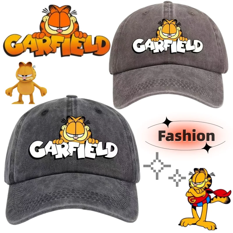 

New Creative Garfield Baseball Cap,Cute Fashionable Personalized High-Value Sun Hat, Student Outdoor Sun Protection Duckbill Cap