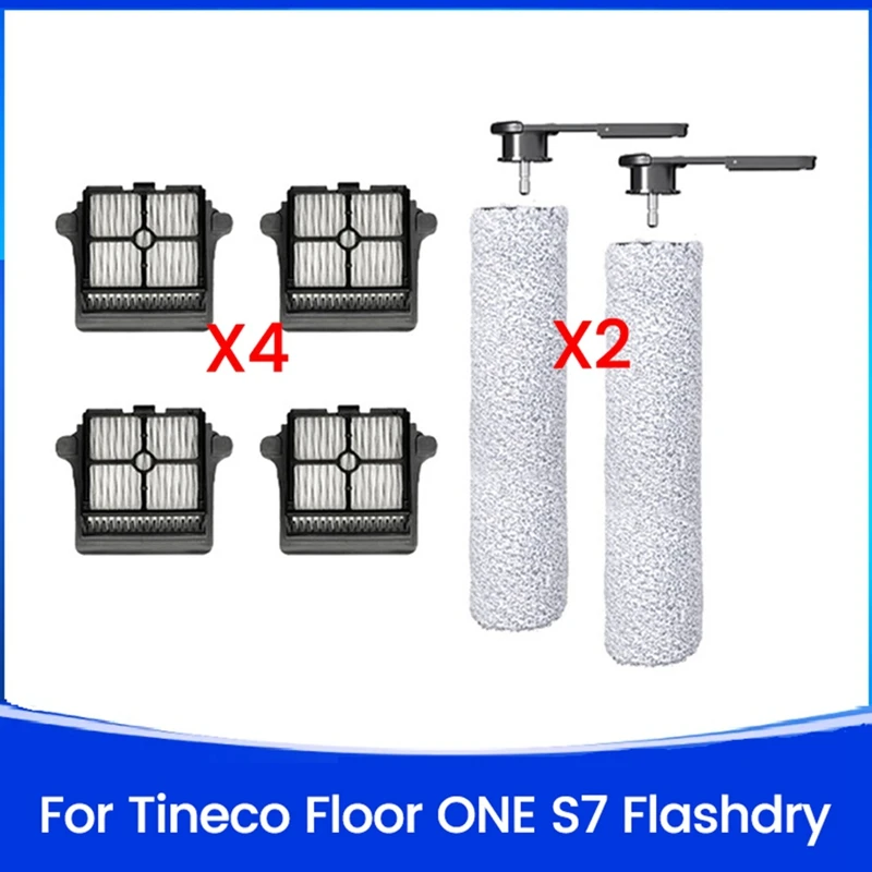 6PCS Replacements Parts For Tineco Floor One S7 Flashdry Wet Dry Vacuum Cleaner Accessories Roller Brush Hepa Filter