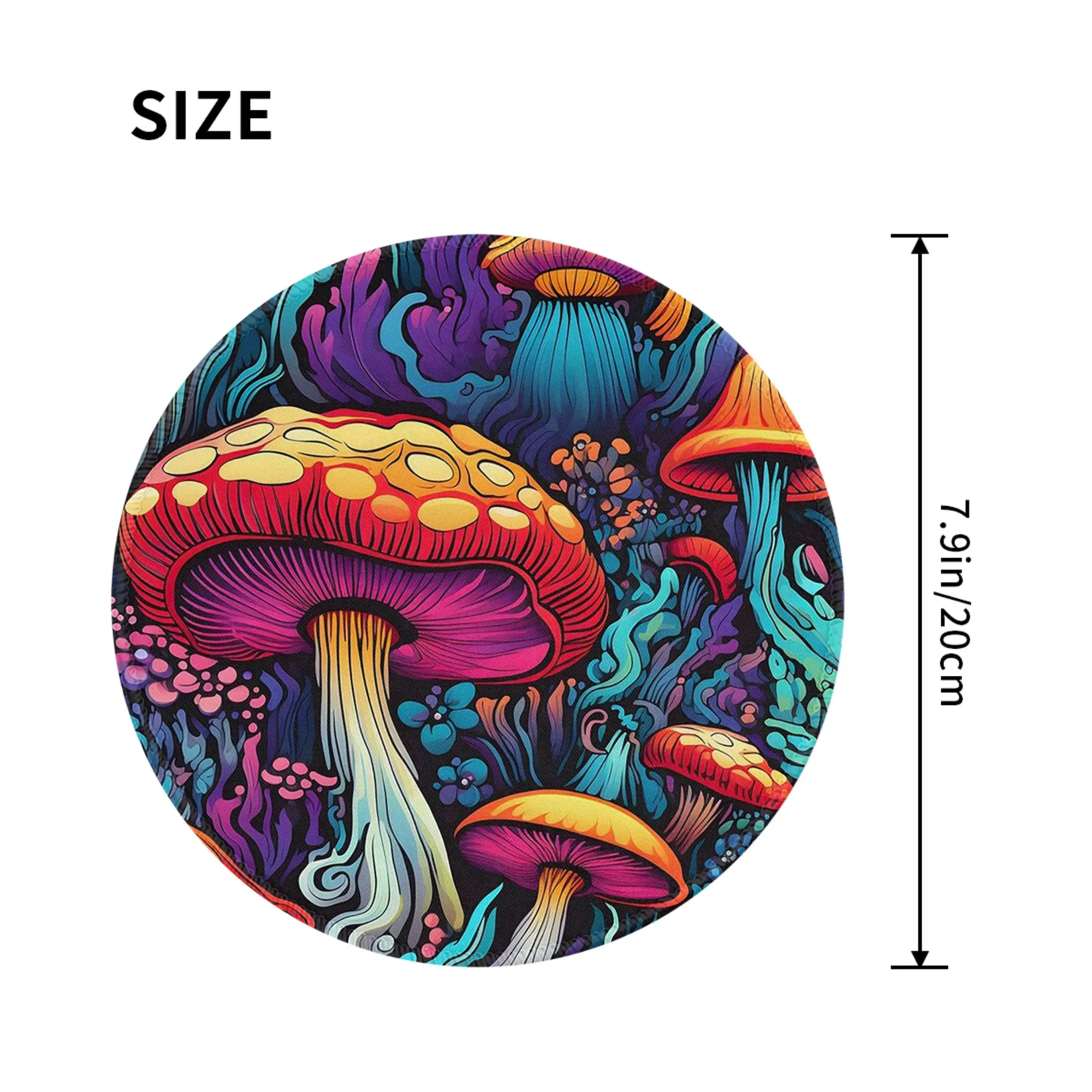 Acid Trippy Weird Psychedelic Mushroom Mouse Pad Computer Keyboard Mouse Mat Gamer Laptop Desk Mat Office Accessories Table Mats