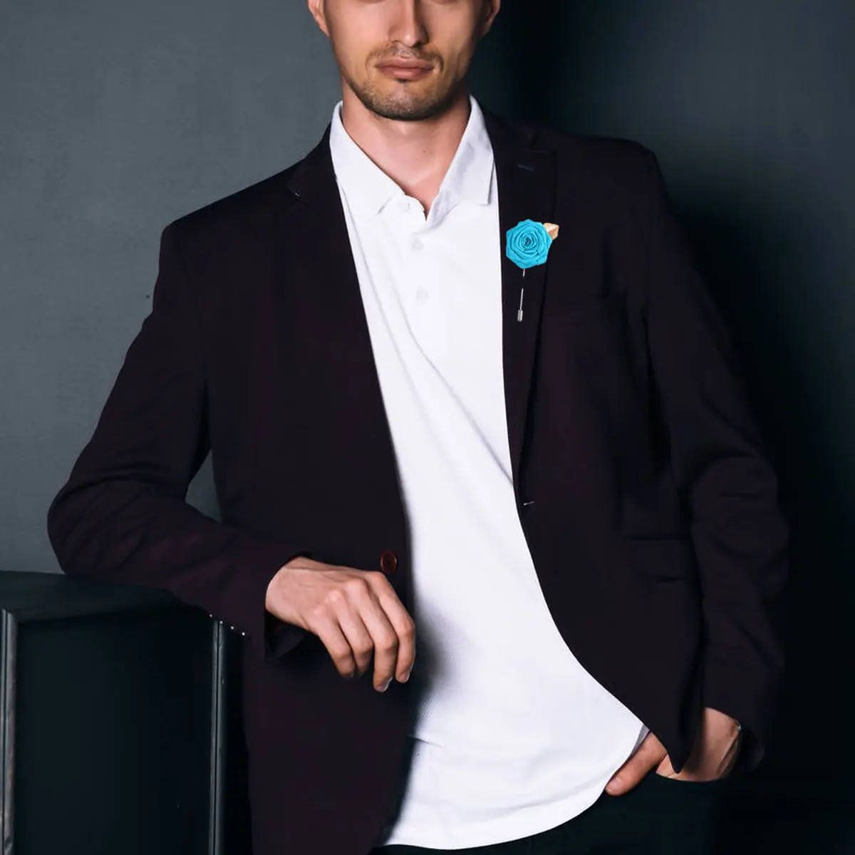 

12Pcs Rose Brooches Fashion Suit Breastpin Fabric Flower Pin Durable Party Wedding Clothes Pin for Women Accessories