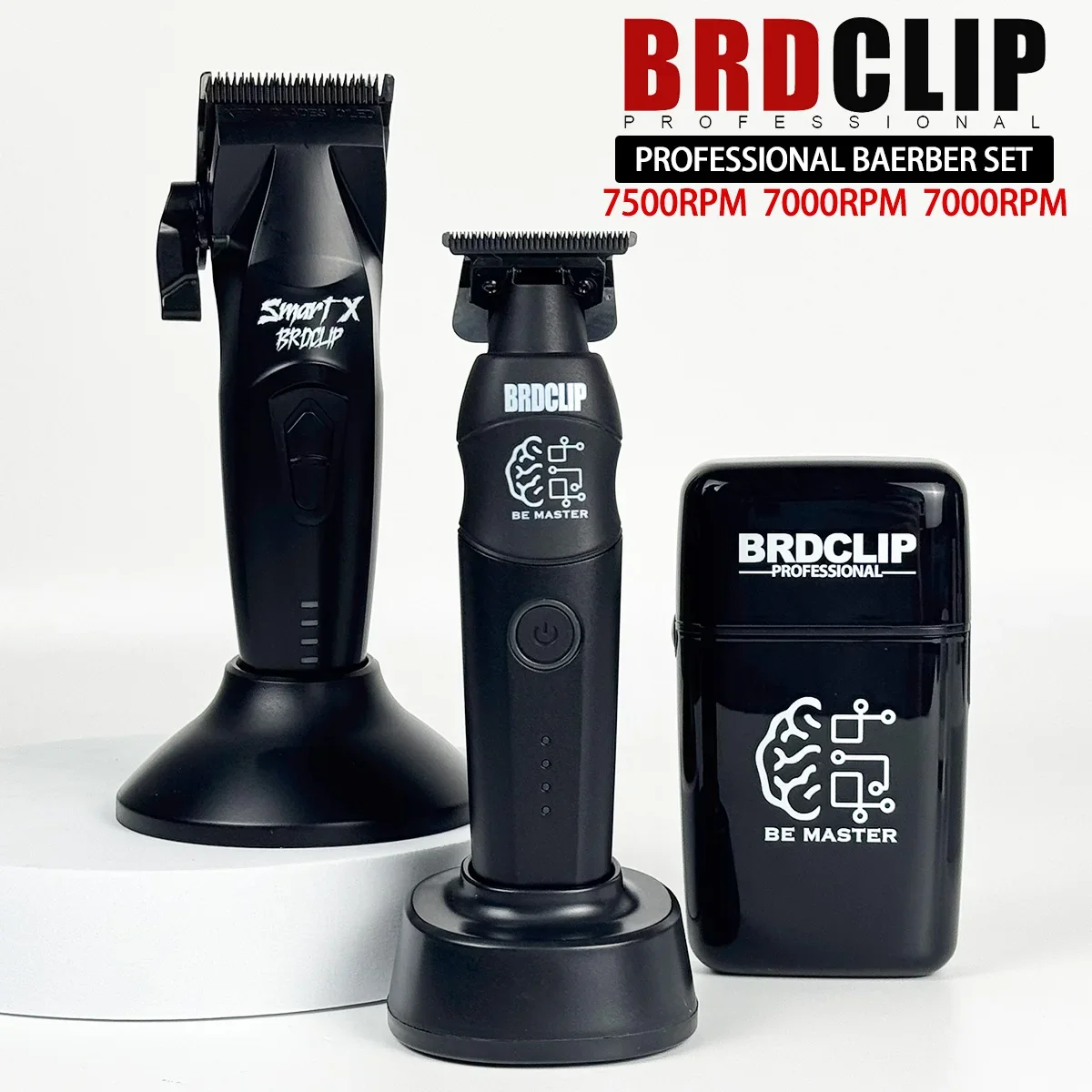 

Профессиональный парикмахерский набор BRDCLIP, машинка для стрижки волос, бесщеточный двигатель, 7200 об/мин, 7000 об/мин, высокоскоростное, низкий уровень шума, керамическое лезвие для волос для мужчин