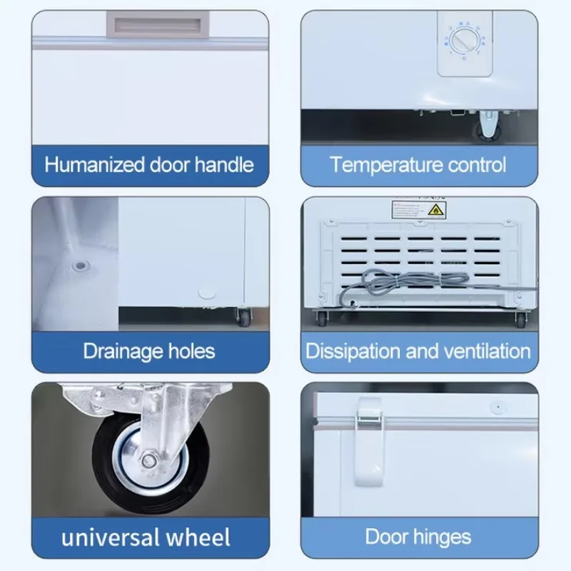 Geladeira e freezer doméstico 400 litros grande freezer profundo