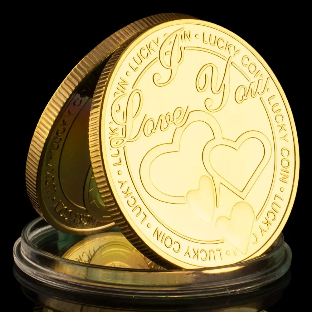 I Love You Creative Gift Silver Gold Plated Souvenir Coin My Heart Is Bursting with Love for You Commemorative Coin Gift