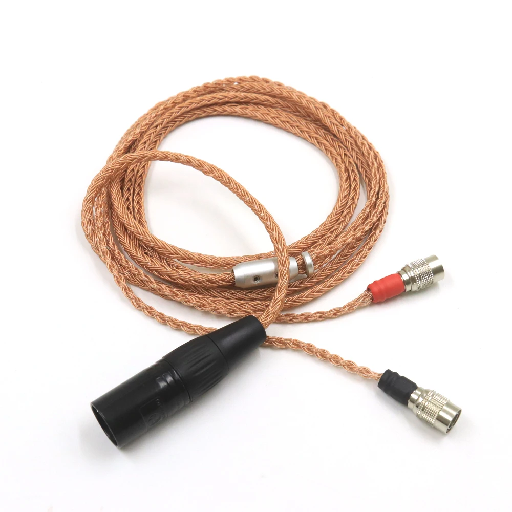 4Pin XLR 4.4 2.5 mm 3.5 6.35 jack 16 Cores to Headphone Cable For Dan Clark Audio Mr Speakers Ether Alpha Dog Prime Earphone