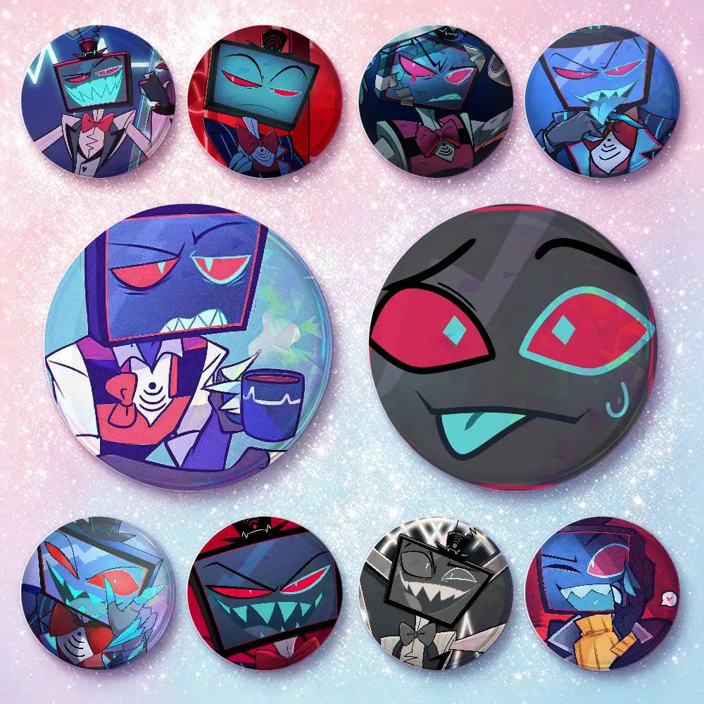 VOX Trust Us H-HazbinS Badges Button Round Creative Pin Brooch Badge Bag Decor Accessories Fans Collect Friends Gifts