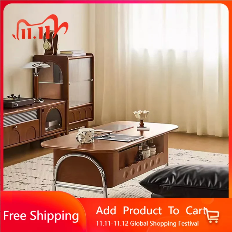 

Living Room Modern Coffee Table Nordic Wood Storage Bedroom Unique Coffee Table Aesthetic Standing Couchtisch Home Furniture