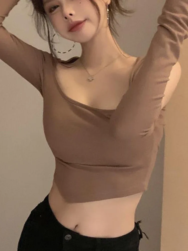 2 Pcs Sets Women Irregular Crop Tops Sexy T-shirts Strap Mini Dress Lady Aesthetic Off Shoulder Streetwear Simple Club Side-slit view 6