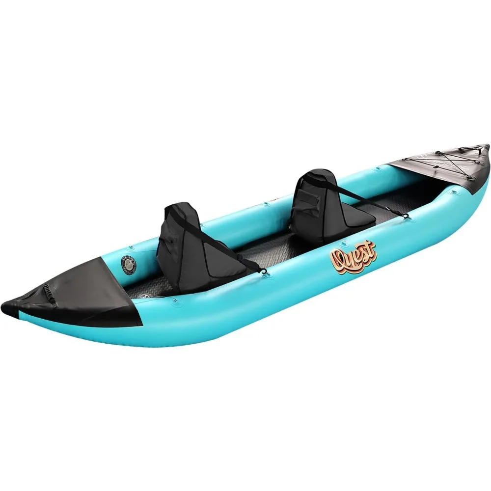 k - Double Kayak with Aluminum Paddles, Repair Kit - Lightweight, Portable Adult Kayaks with High-Output Pump - D