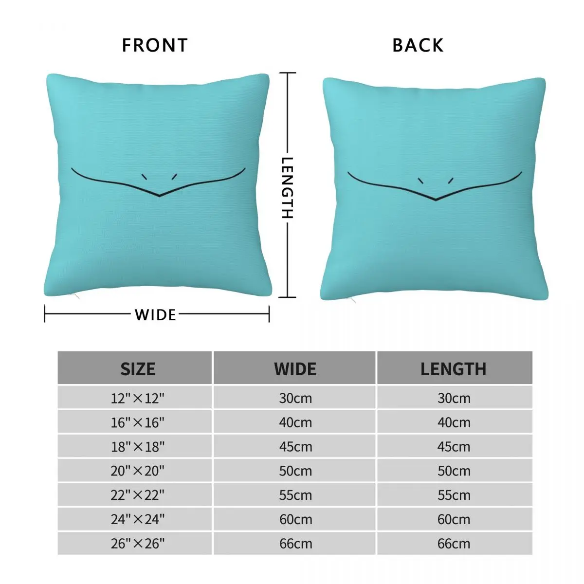 Smiling Aquatic Turtle Square Pillowcase Polyester Linen Velvet Printed Zip Decor Throw Pillow Case Bed Cushion Cover