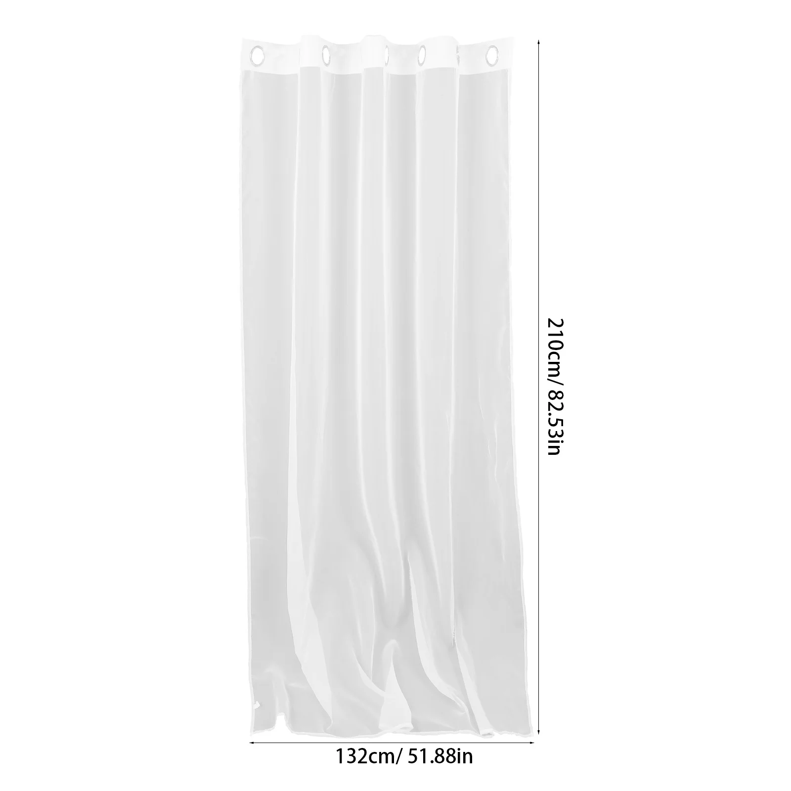 ستارة بوليستر شفافة شفافة شبه قابلة للتعتيم وشرفات الخصوصية وغرف النوم وتصفية الضوء ومقاومة للتجاعيد وسهلة التركيب