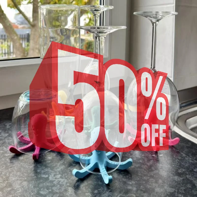 Superior Quality 3D Octopus Printed Standalone Rack for Fast Drying of Water Bottles and Cups