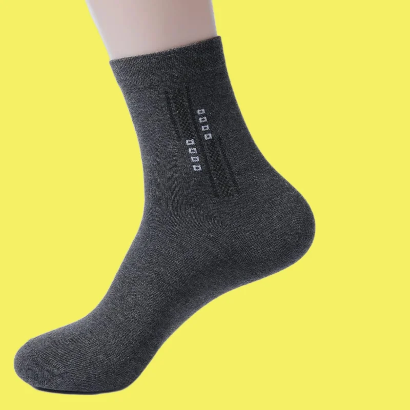 

5/10 Pairs Versatile Retro Solid Color College Style High Quality Anti-Odor and Sweat-Absorbent Socks High-End Mid-Calf Socks