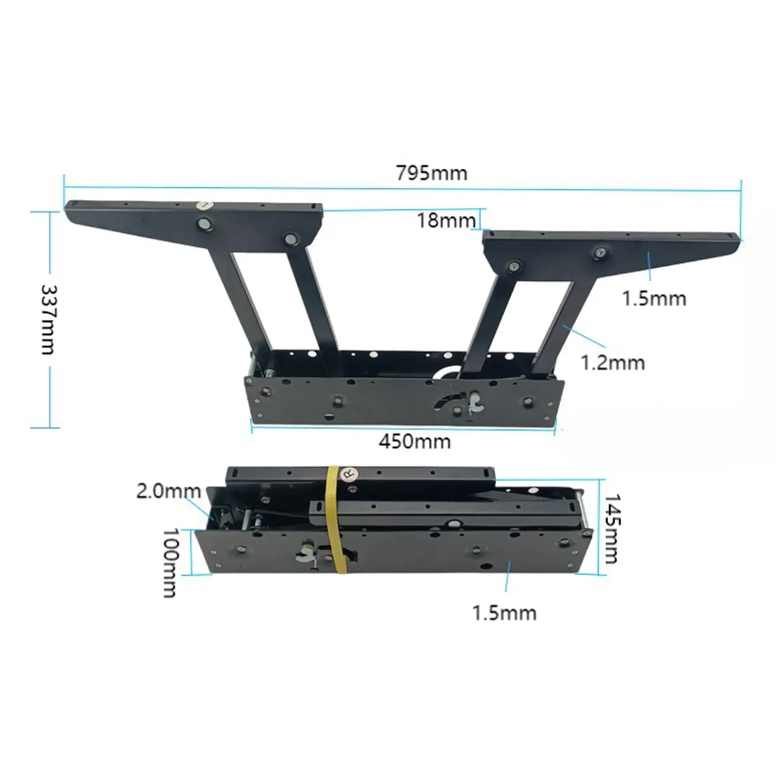 Folding Lift up Spring Hinges Modern Multifunctional Space Saving Hydraulic