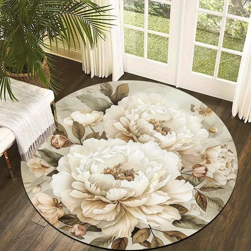 Round Capybara Gamer Rug Cute Animal Headset Area Carpet Non-Slip Bedroom Floor Mat Trending 2026