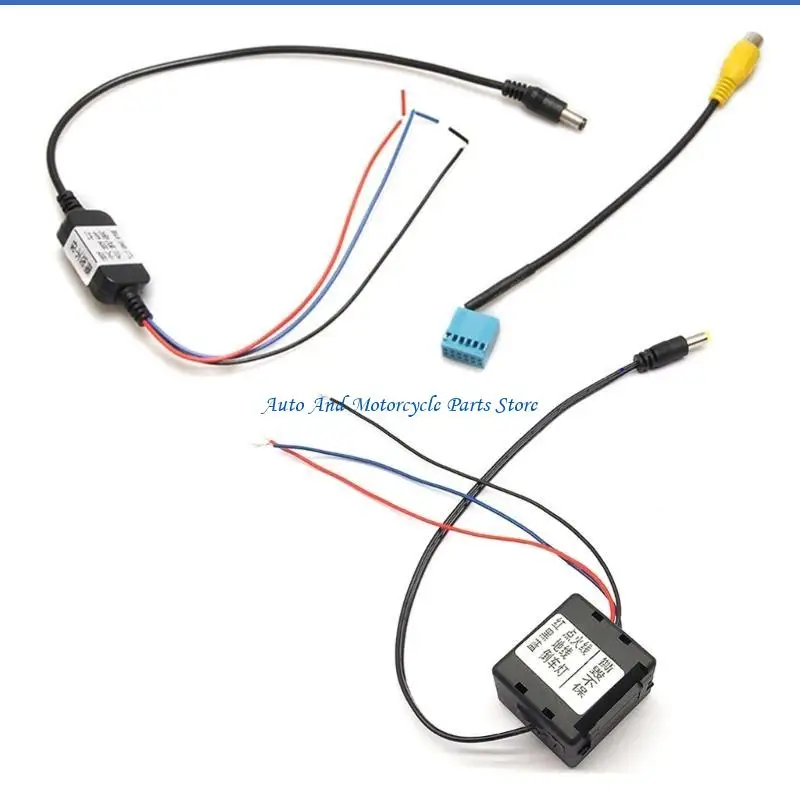 P9FD Car RCA Rear View Camera Timer Delay Filter for 5 Inch MIB Cable Adapter