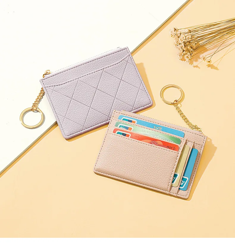 Ladies' leather short zipper wallet,Multi-slot business card and ID card case,student coin purse,monedero,carteira feminina
