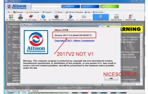 Allison DOC 2019 with keygen unlimited install + GEN5 File Transmission PC-Service Tool Can Work For NEXIQ Tool