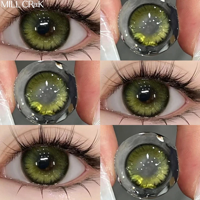 Color Contact Lenses for Eyes Real Looking Myopia Prescription Contacts Lense with Degree green Cosmetics Contact Beauty Pupil