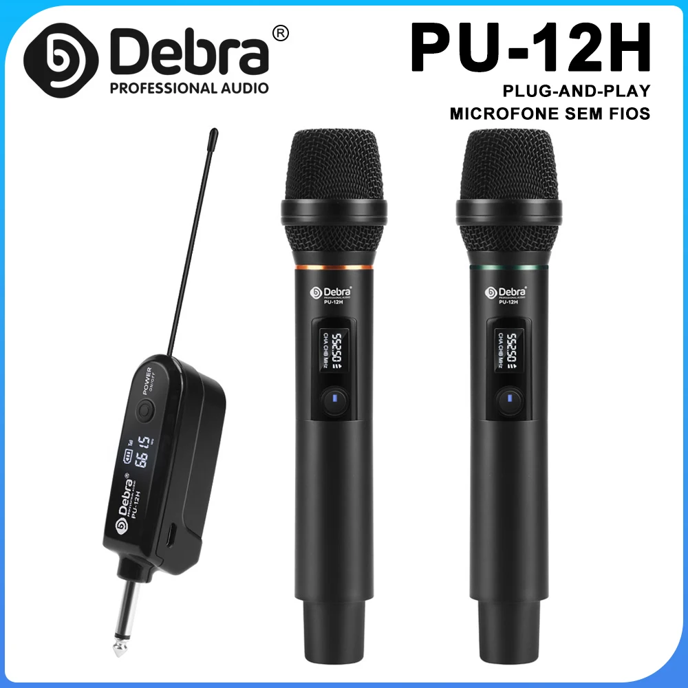 

PU-12H professional wireless handheld microphone with UHF anti-whistling, plug and play, for wedding party, performance, church